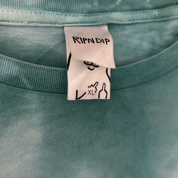Men’s Ripndip Blue Tie Dye Graphic Tee - Picture 3 of 4